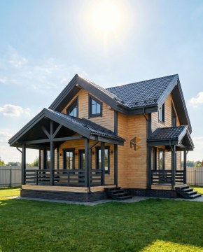 Каркасный дом ДЧ-238 10,5×12 м